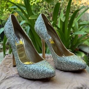 Miu Miu glitter sparkly pumps